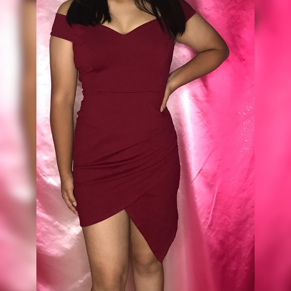 Red party dress